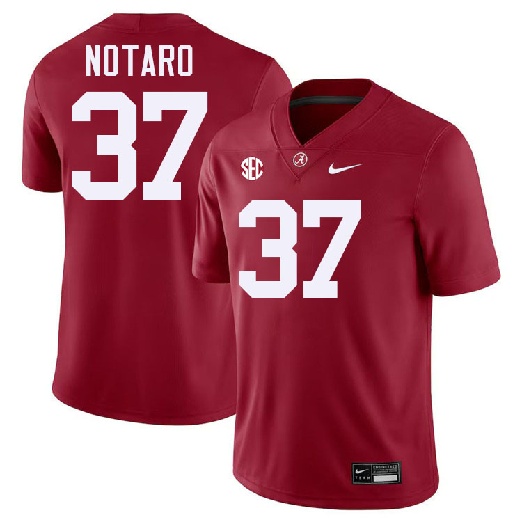 #37 Peter Notaro Alabama Jersey,University Of Alabama Crimson Tide Football Jersey,Uniforms-Crimson
